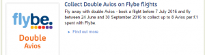 flybe double avios