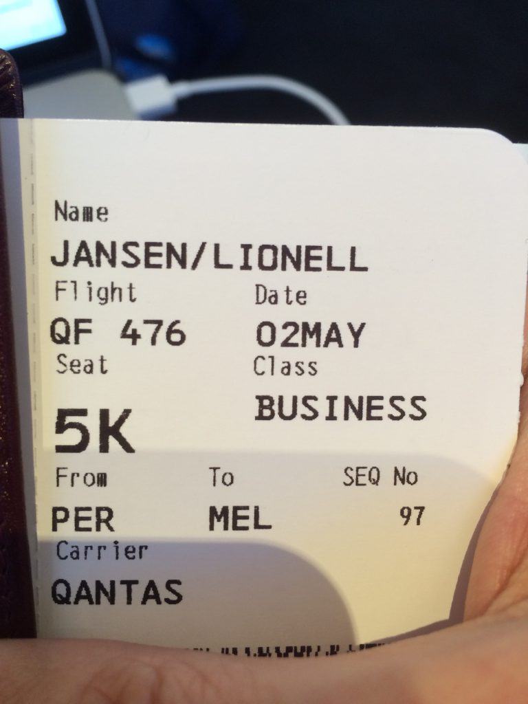 Qantas business class