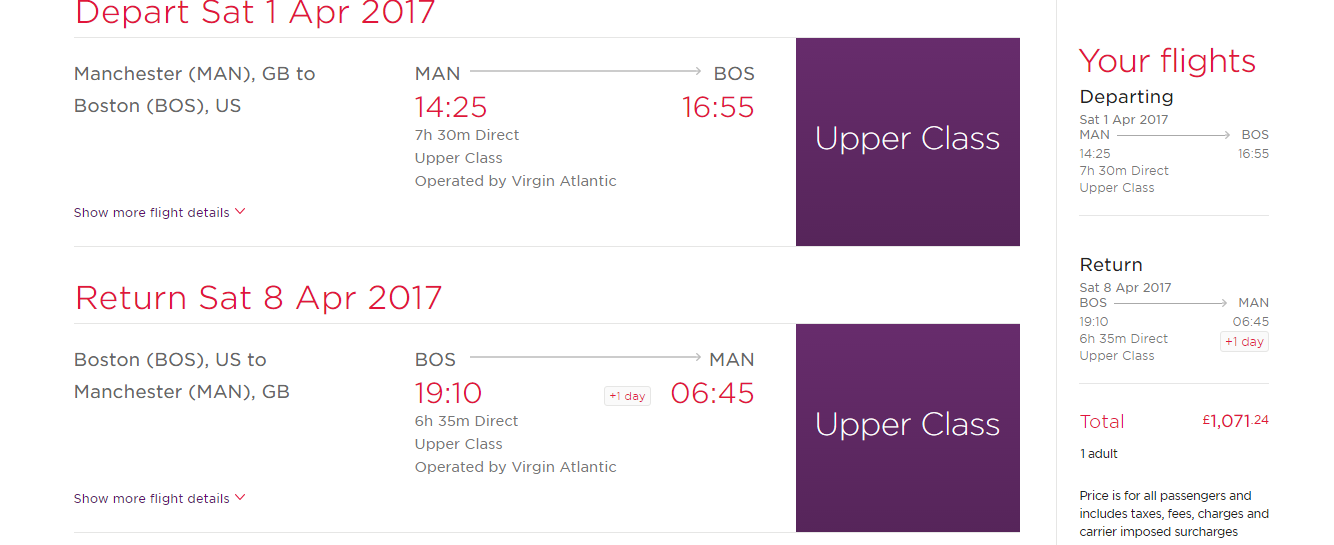 virgin atlantic international baggage fees