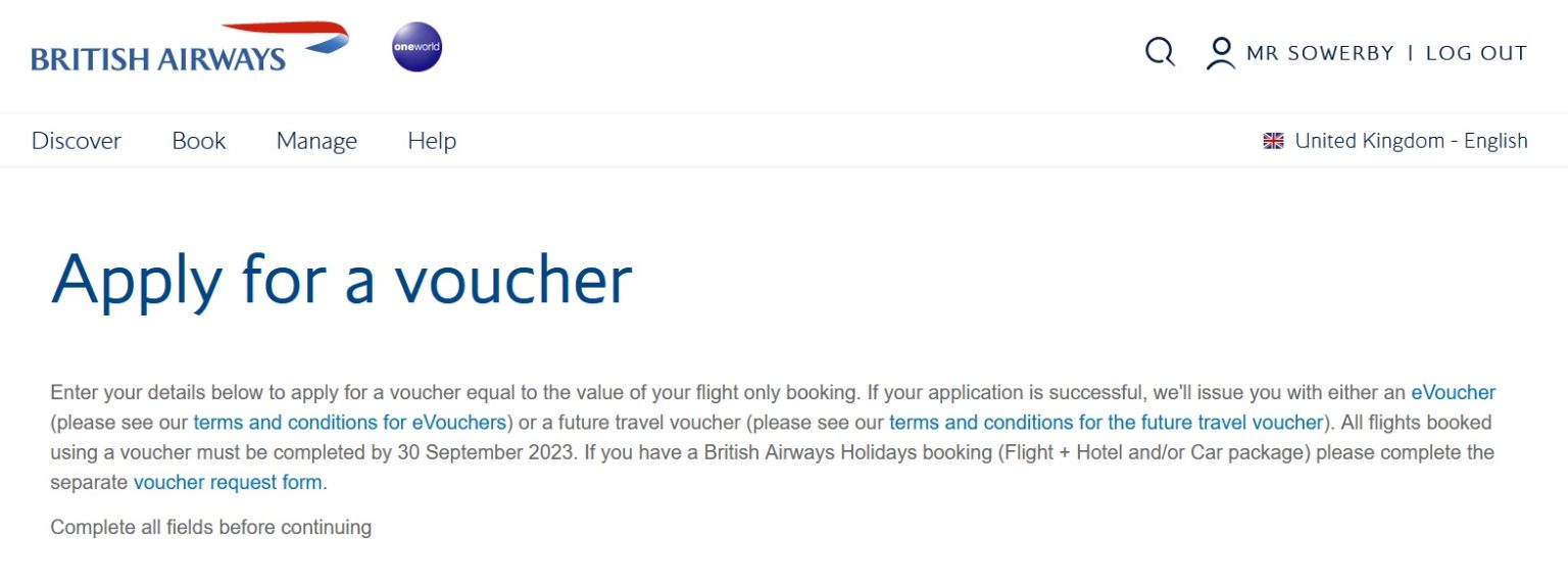 A Little Trick to Cancel British Airways Reward Flights for 50p£1